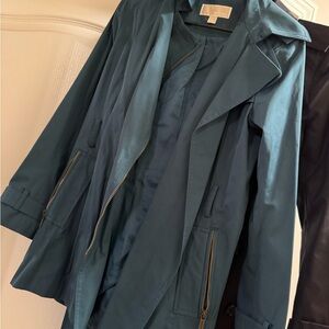 Michael Kors Teal Trench Coat
